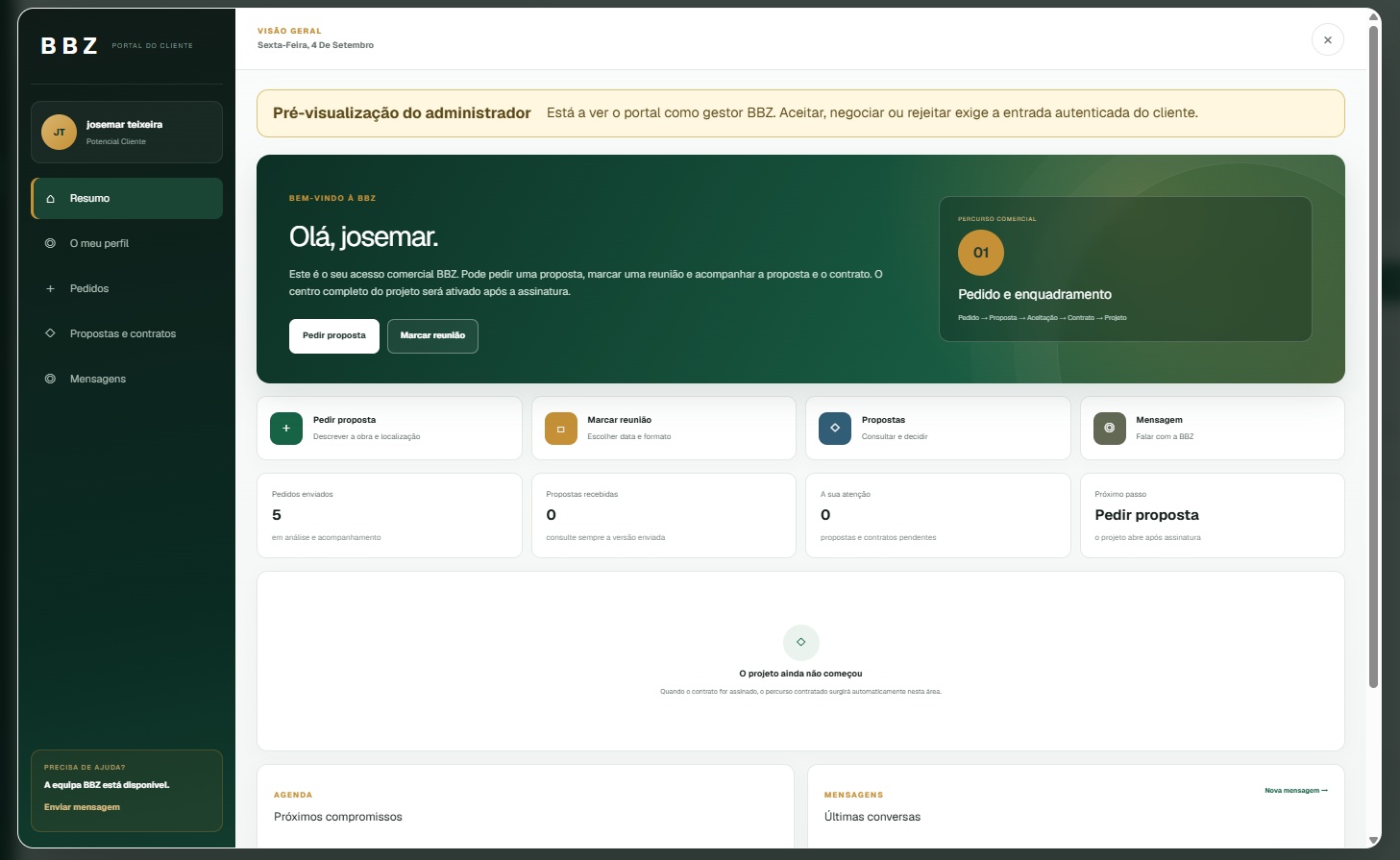 Portal do Cliente BBZ